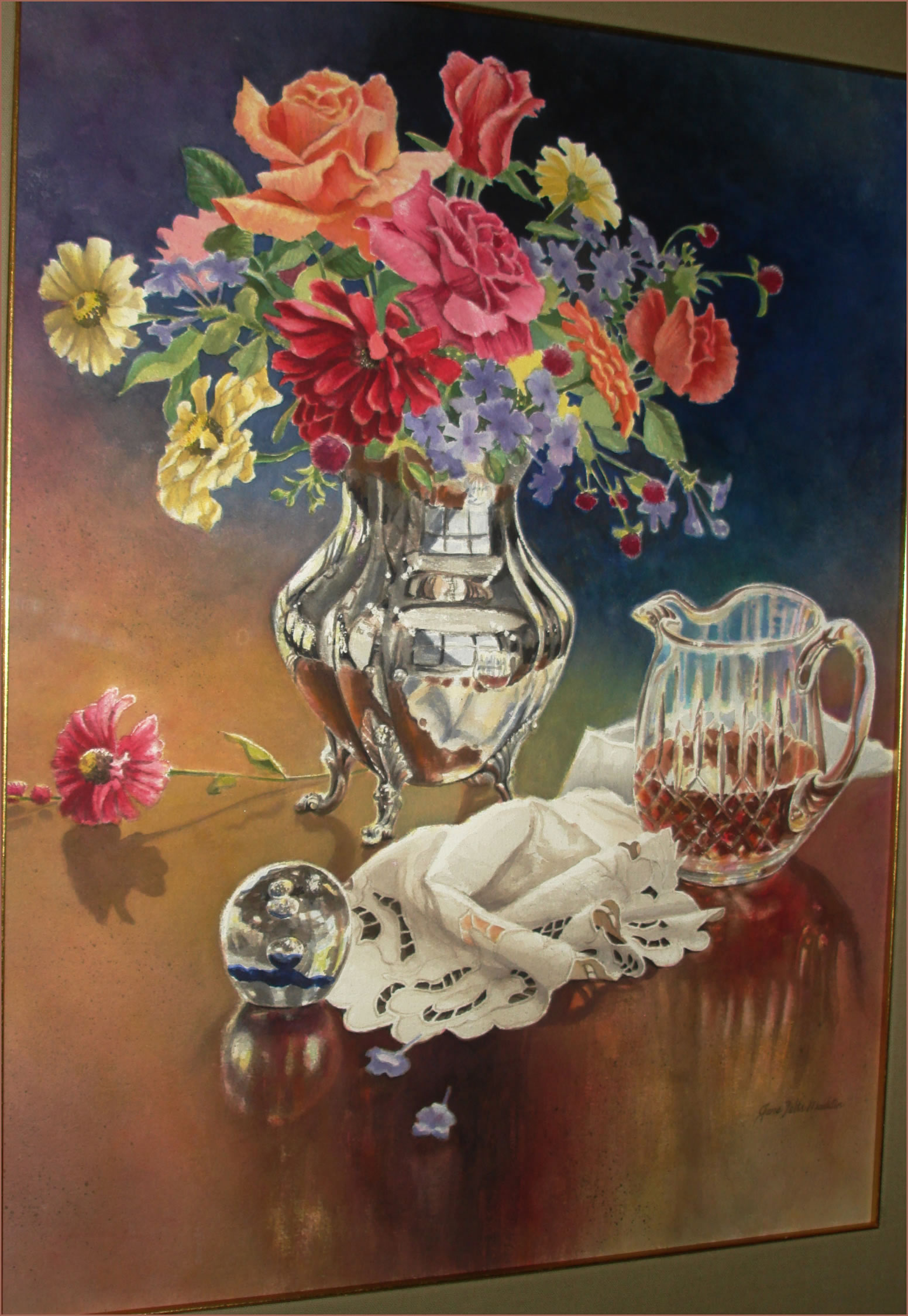 Image of Yard Flowers and Tea by Jane Felts Mauldin