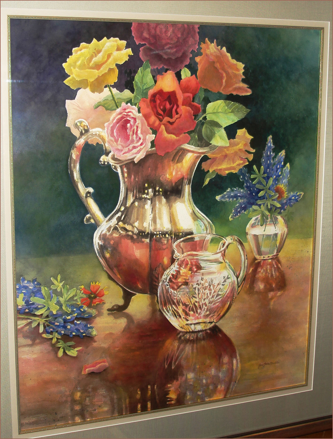 Roses and Silver by Jane Felts Mauldin